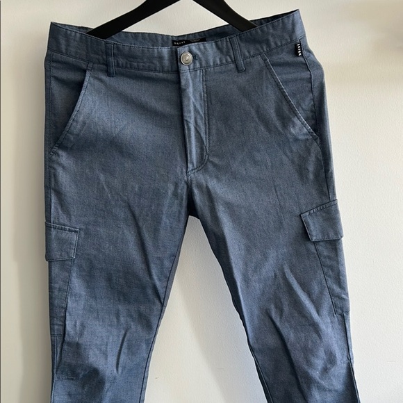 Men's Blue Cargo Pants - Picture 6 of 11